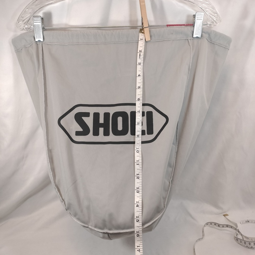 Shoei Gray Helmet Bag; Drawstring Storage Pouch Logo